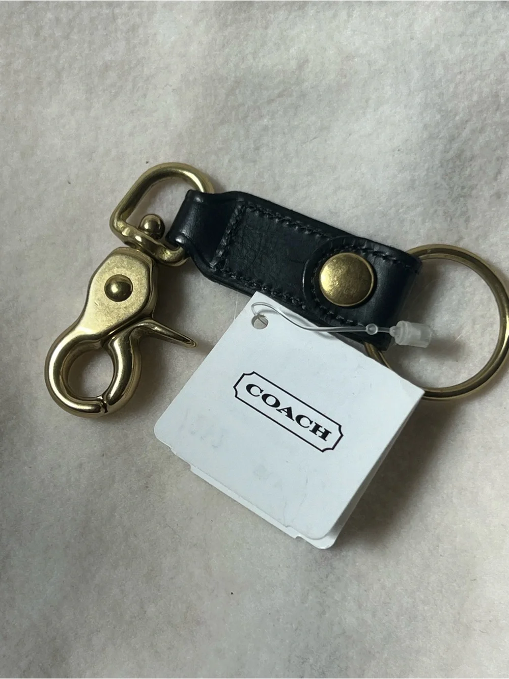 Vintage Coach Leather Trigger Snap Valet Key Fob (style #7212)